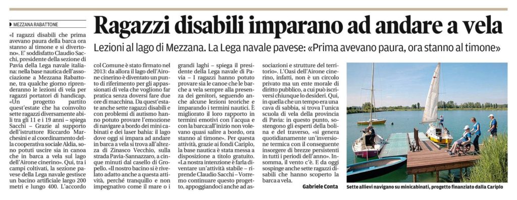 la provincia pavese corso disabili